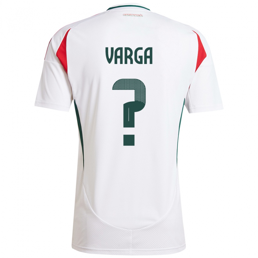 Børn Ungarn Zétény Varga #0 Hvid Udebane Spillertrøjer 24-26 Trøje T-Shirt