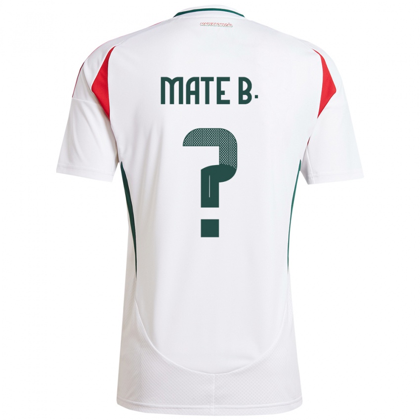 Børn Ungarn Máté Balogh #0 Hvid Udebane Spillertrøjer 24-26 Trøje T-Shirt