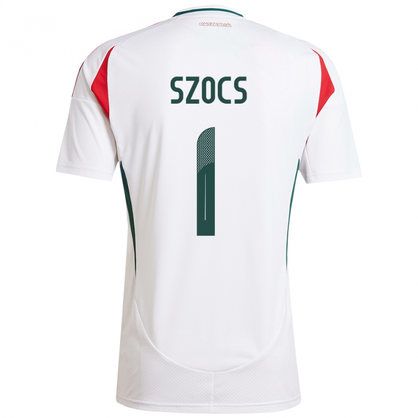 Børn Ungarn Réka Szőcs #1 Hvid Udebane Spillertrøjer 24-26 Trøje T-Shirt