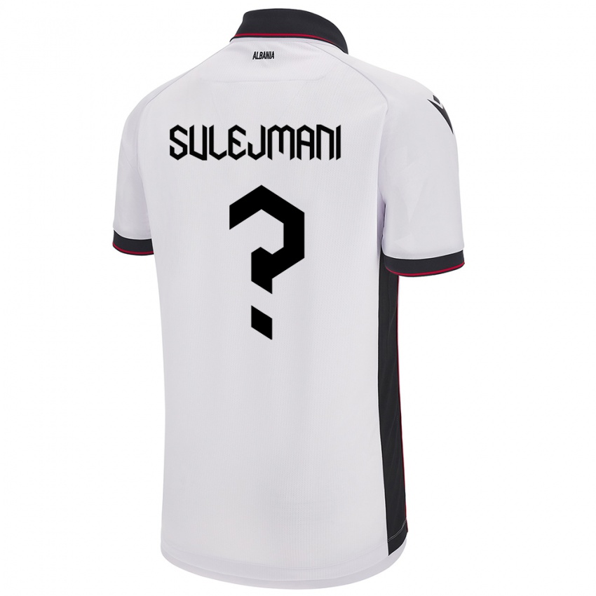 Børn Albanien Muhadin Sulejmani #0 Hvid Udebane Spillertrøjer 24-26 Trøje T-Shirt