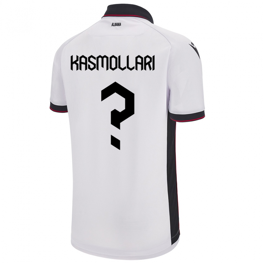 Børn Albanien Oresti Kasmollari #0 Hvid Udebane Spillertrøjer 24-26 Trøje T-Shirt