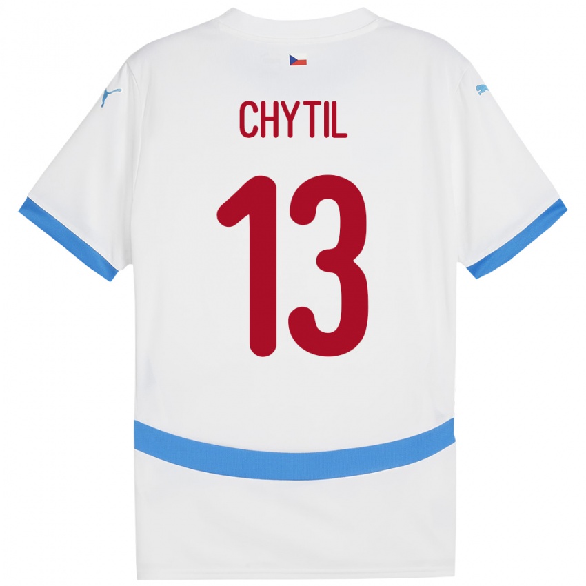 Børn Tjekkiet Mojmir Chytil #13 Hvid Udebane Spillertrøjer 24-26 Trøje T-Shirt