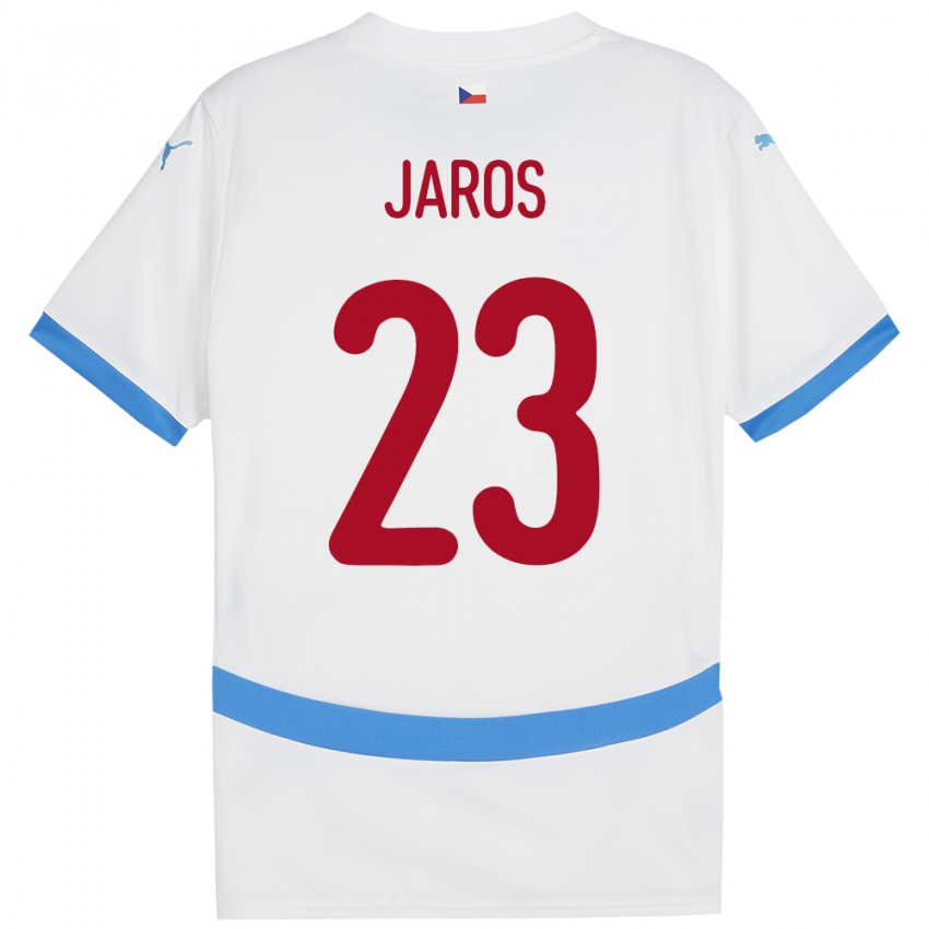 Børn Tjekkiet Vitezslav Jaros #23 Hvid Udebane Spillertrøjer 24-26 Trøje T-Shirt