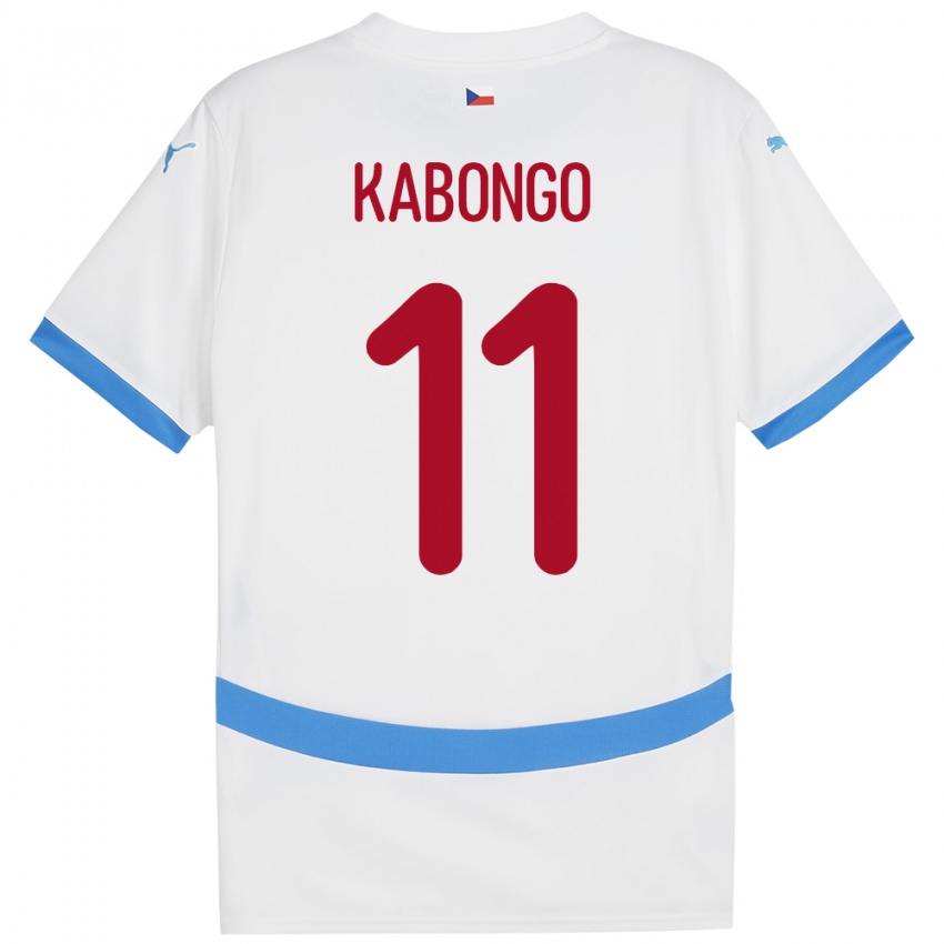 Børn Tjekkiet Christophe Kabongo #11 Hvid Udebane Spillertrøjer 24-26 Trøje T-Shirt