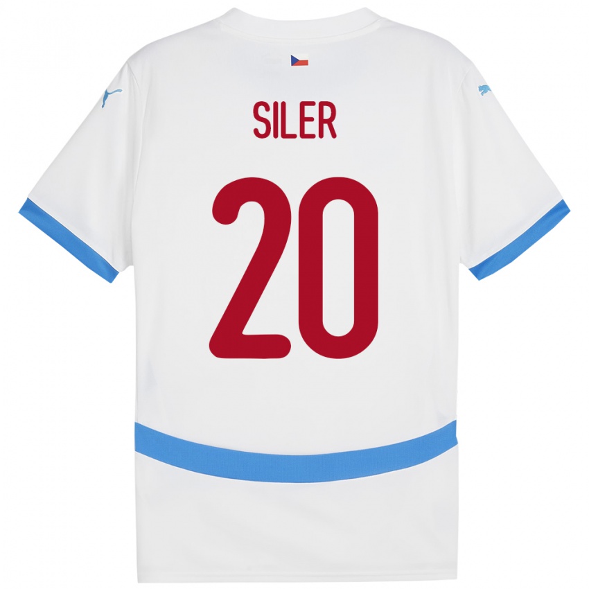 Børn Tjekkiet Radek Siler #20 Hvid Udebane Spillertrøjer 24-26 Trøje T-Shirt