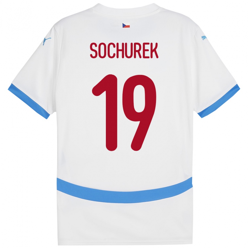 Børn Tjekkiet Hugo Sochurek #19 Hvid Udebane Spillertrøjer 24-26 Trøje T-Shirt