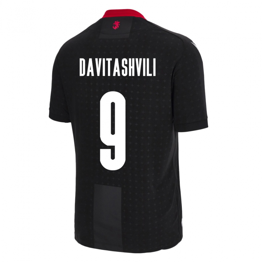 Børn Georgia Zuriko Davitashvili #9 Sort Udebane Spillertrøjer 24-26 Trøje T-Shirt