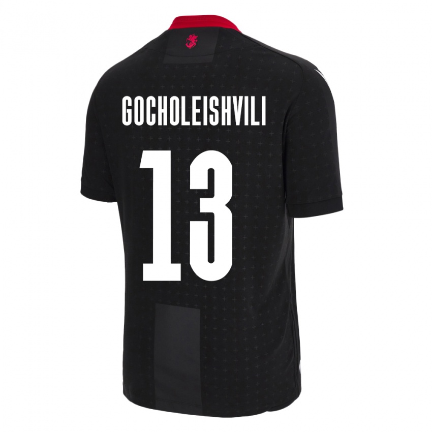 Børn Georgia Giorgi Gocholeishvili #13 Sort Udebane Spillertrøjer 24-26 Trøje T-Shirt