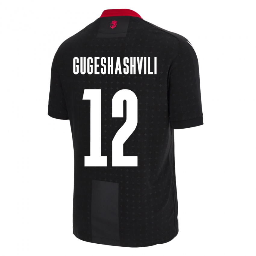 Børn Georgia Luka Gugeshashvili #12 Sort Udebane Spillertrøjer 24-26 Trøje T-Shirt