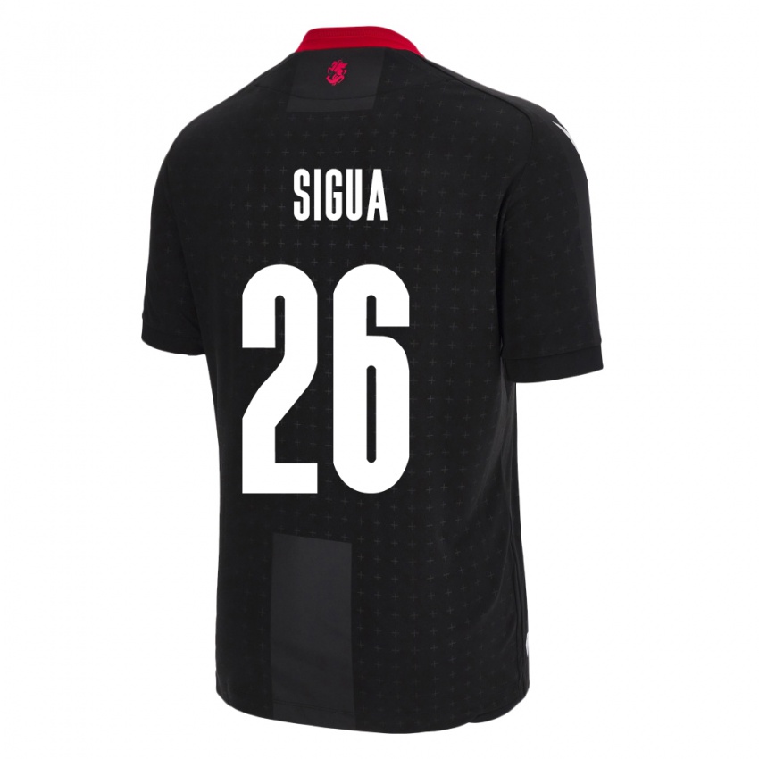 Børn Georgia Gabriel Sigua #26 Sort Udebane Spillertrøjer 24-26 Trøje T-Shirt