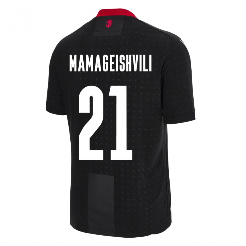 Børn Georgia Otar Mamageishvili #21 Sort Udebane Spillertrøjer 24-26 Trøje T-Shirt