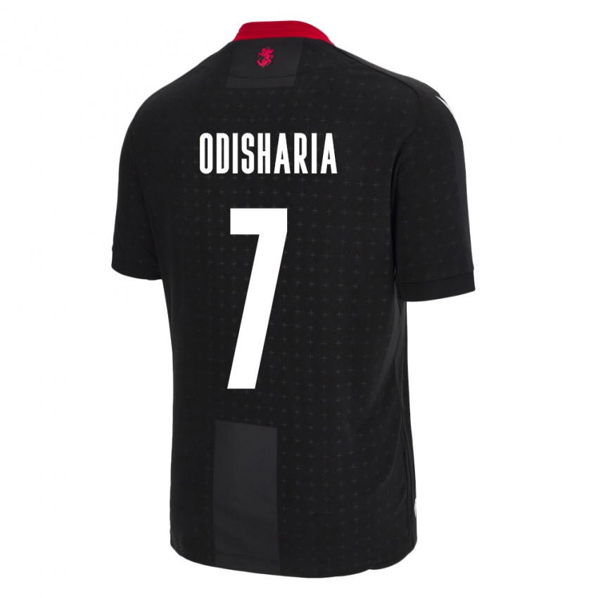 Børn Georgia Lasha Odisharia #7 Sort Udebane Spillertrøjer 24-26 Trøje T-Shirt