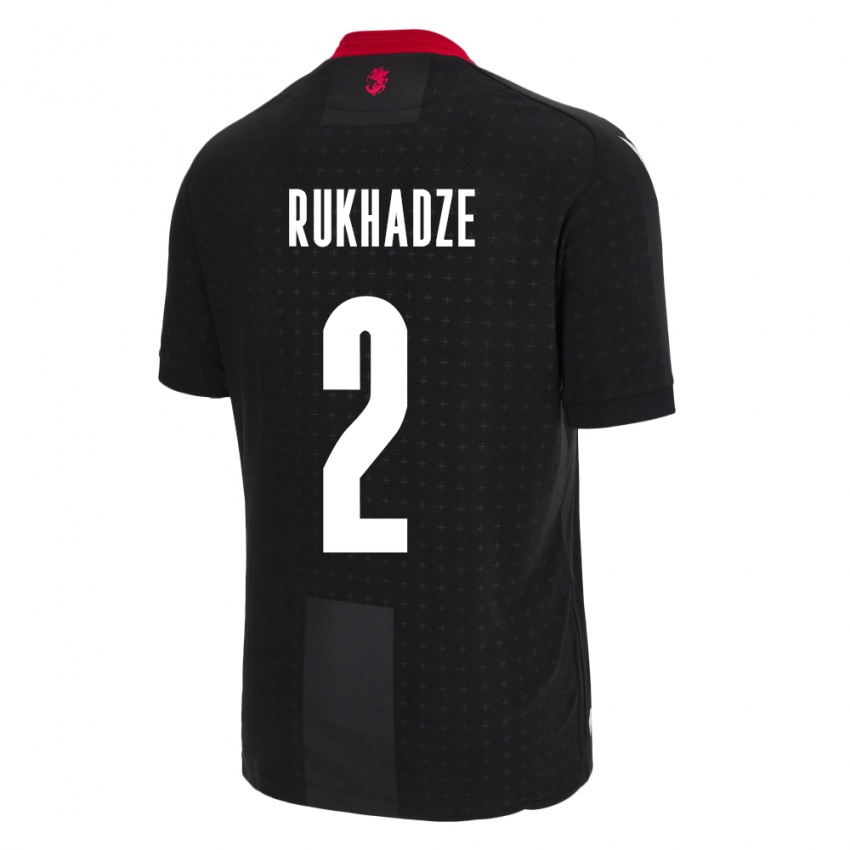 Børn Georgia Zurab Rukhadze #2 Sort Udebane Spillertrøjer 24-26 Trøje T-Shirt