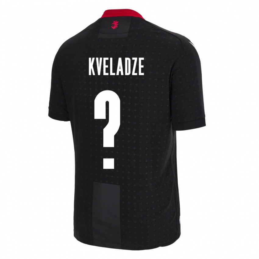 Børn Georgia Giorgi Kveladze #0 Sort Udebane Spillertrøjer 24-26 Trøje T-Shirt