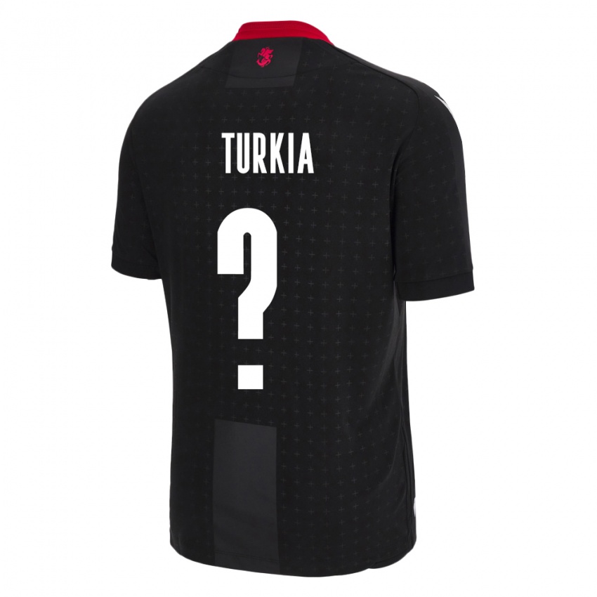 Børn Georgia Aleksandre Turkia #0 Sort Udebane Spillertrøjer 24-26 Trøje T-Shirt