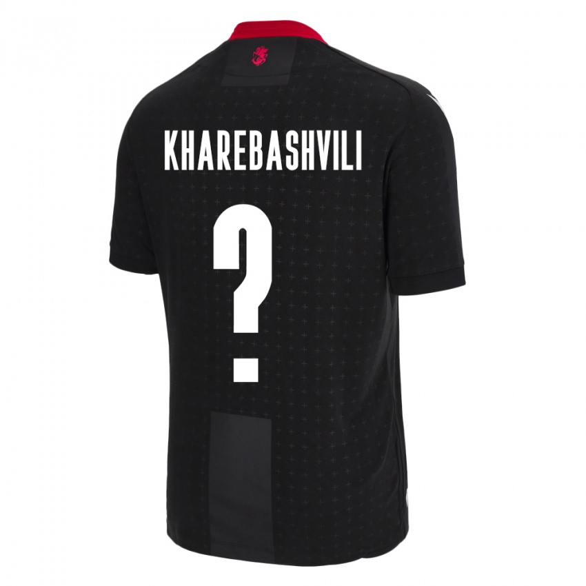 Børn Georgia Saba Kharebashvili #0 Sort Udebane Spillertrøjer 24-26 Trøje T-Shirt