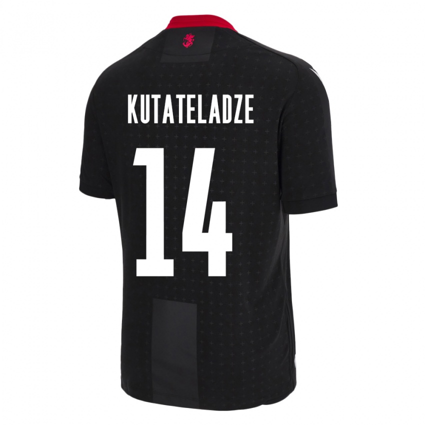 Børn Georgia Alexandre Kutateladze #14 Sort Udebane Spillertrøjer 24-26 Trøje T-Shirt