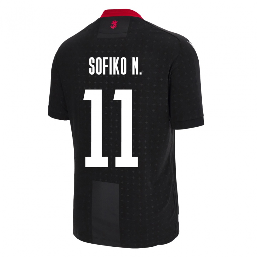 Børn Georgia Sofiko Narsia #11 Sort Udebane Spillertrøjer 24-26 Trøje T-Shirt