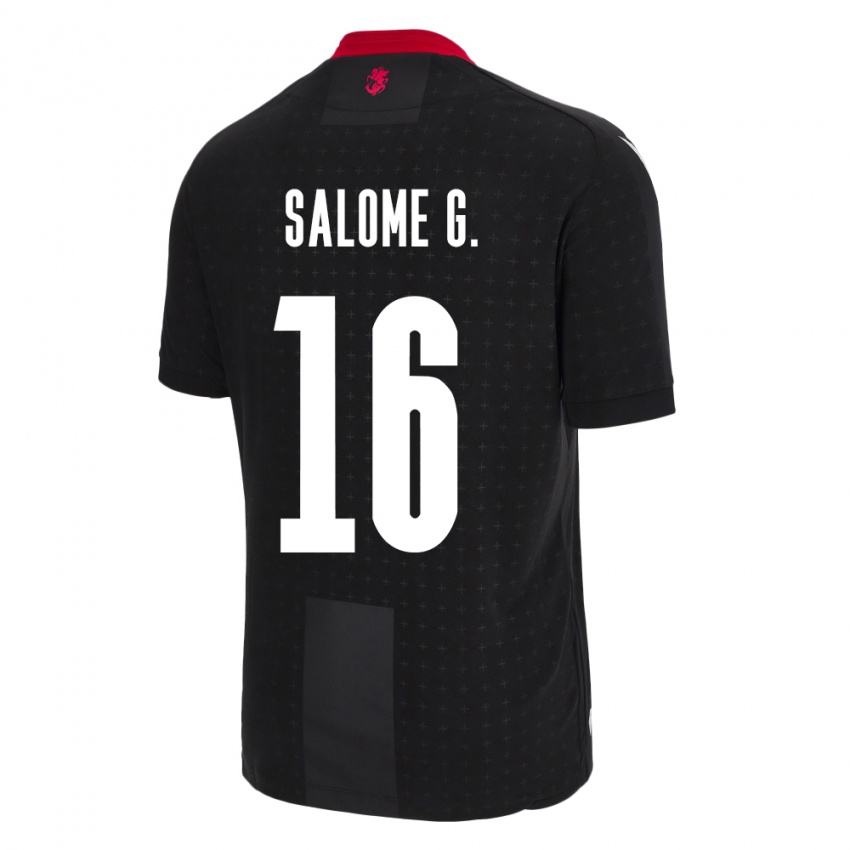 Børn Georgia Salome Gasviani #16 Sort Udebane Spillertrøjer 24-26 Trøje T-Shirt