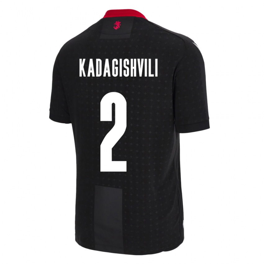 Børn Georgia Gvantsa Kadagishvili #2 Sort Udebane Spillertrøjer 24-26 Trøje T-Shirt