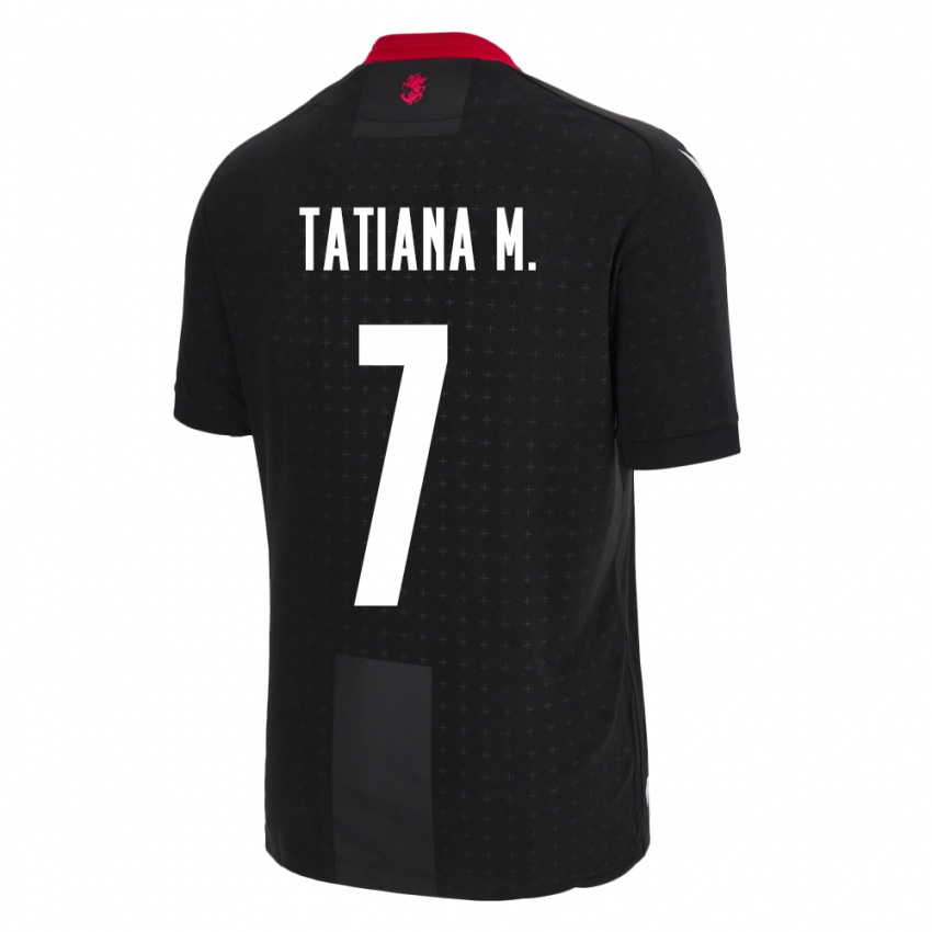 Børn Georgia Tatiana Matveeva #7 Sort Udebane Spillertrøjer 24-26 Trøje T-Shirt