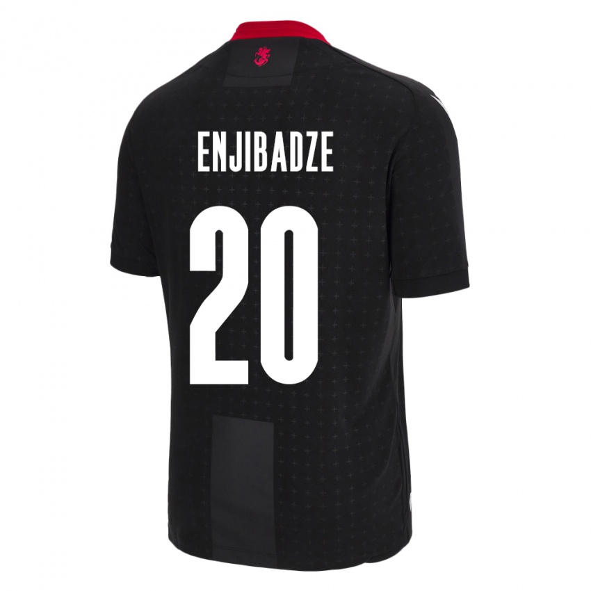 Børn Georgia Elene Enjibadze #20 Sort Udebane Spillertrøjer 24-26 Trøje T-Shirt