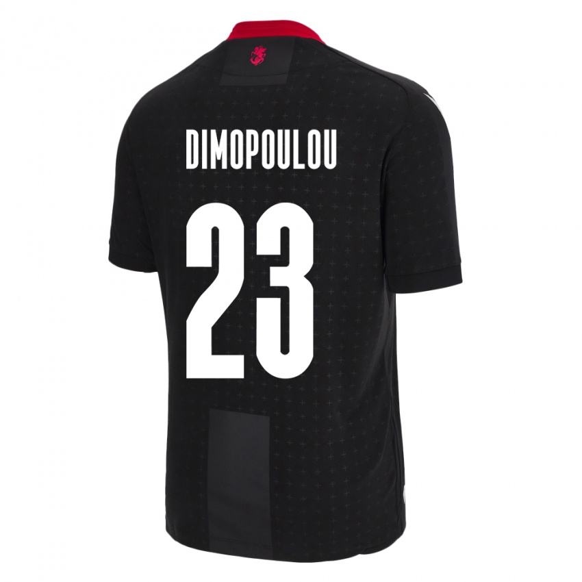 Børn Georgia Salomi Dimopoulou #23 Sort Udebane Spillertrøjer 24-26 Trøje T-Shirt