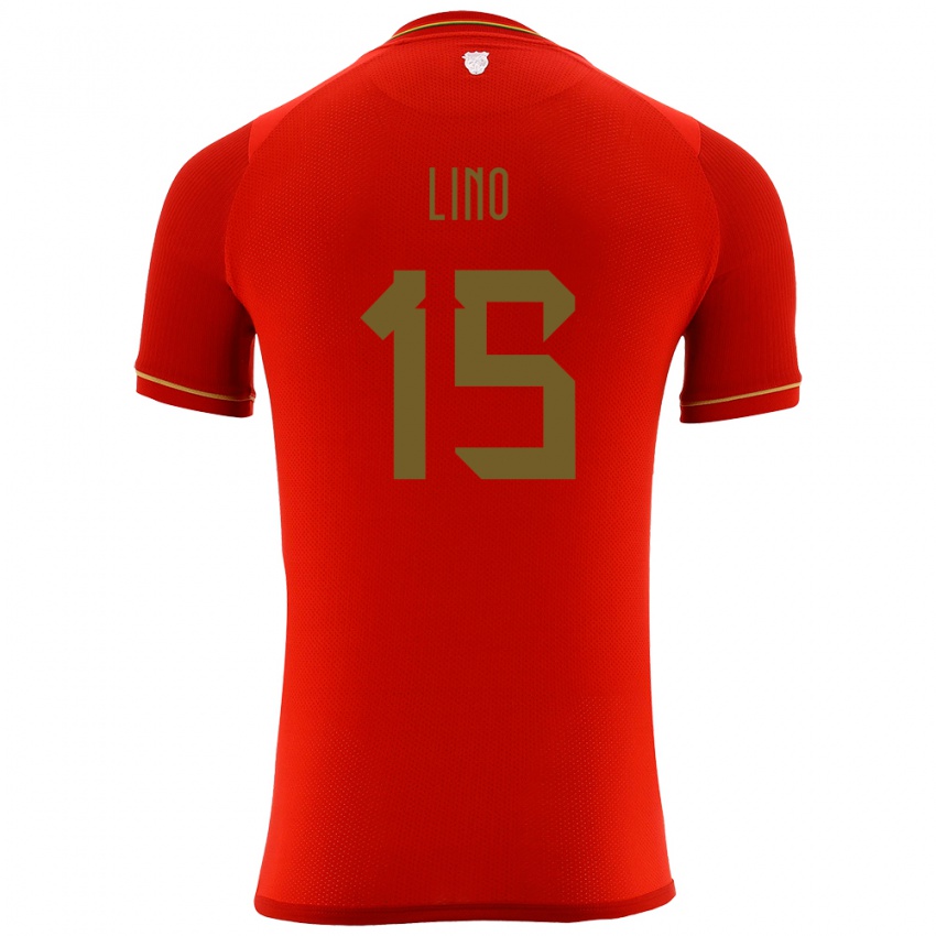 Børn Bolivia Daniel Lino #15 Rød Udebane Spillertrøjer 24-26 Trøje T-Shirt