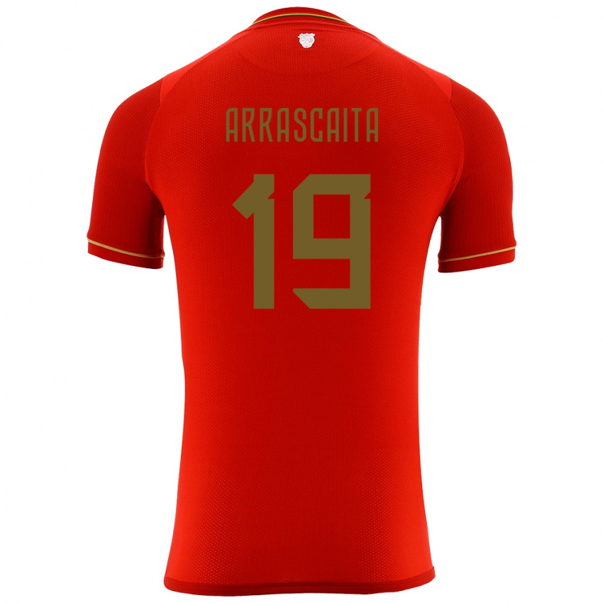 Børn Bolivia Jaime Arrascaita #19 Rød Udebane Spillertrøjer 24-26 Trøje T-Shirt