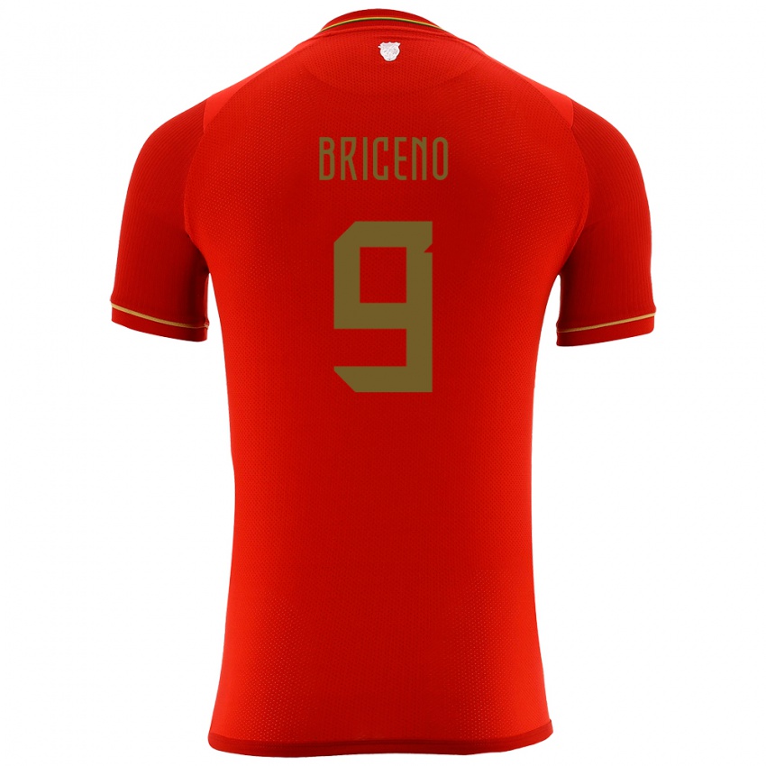 Børn Bolivia José Briceño #9 Rød Udebane Spillertrøjer 24-26 Trøje T-Shirt