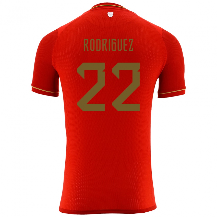 Børn Bolivia Carlitos Rodriguez #22 Rød Udebane Spillertrøjer 24-26 Trøje T-Shirt