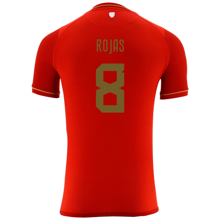 Børn Bolivia Jairo Rojas #8 Rød Udebane Spillertrøjer 24-26 Trøje T-Shirt