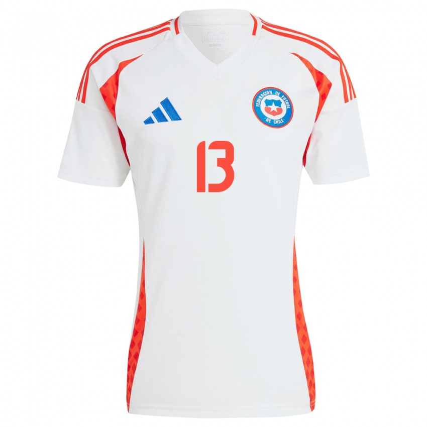 Børn Chile Daniel Gutiérrez #13 Hvid Udebane Spillertrøjer 24-26 Trøje T-Shirt