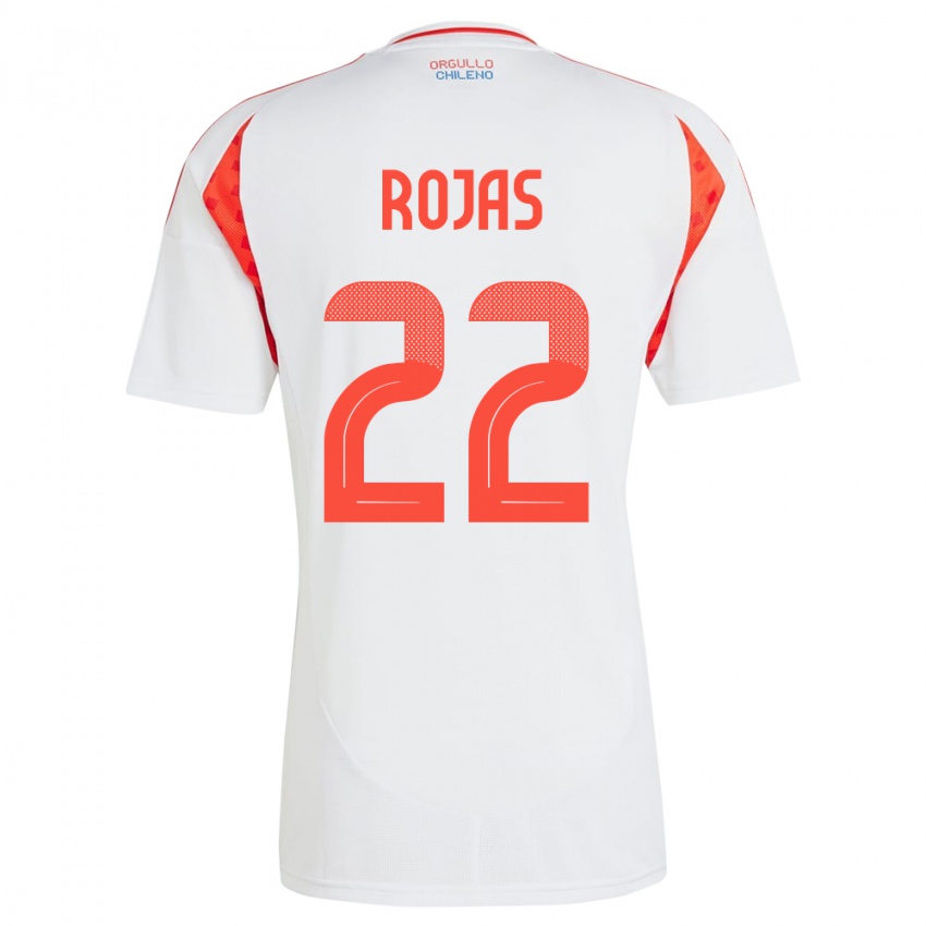 Børn Chile Jeyson Rojas #22 Hvid Udebane Spillertrøjer 24-26 Trøje T-Shirt