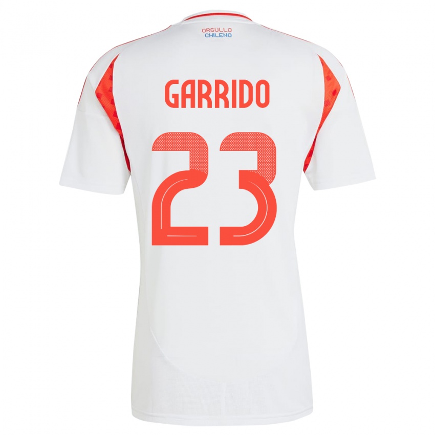 Børn Chile Pedro Garrido #23 Hvid Udebane Spillertrøjer 24-26 Trøje T-Shirt