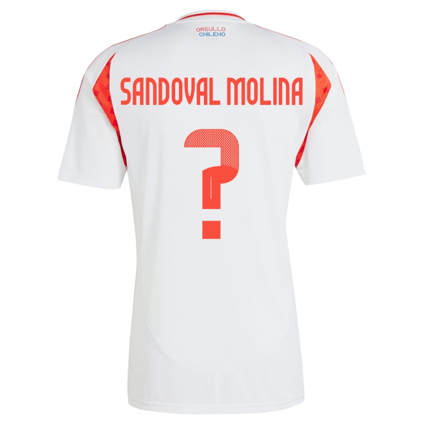 Børn Chile Mario Sandoval Molina #0 Hvid Udebane Spillertrøjer 24-26 Trøje T-Shirt