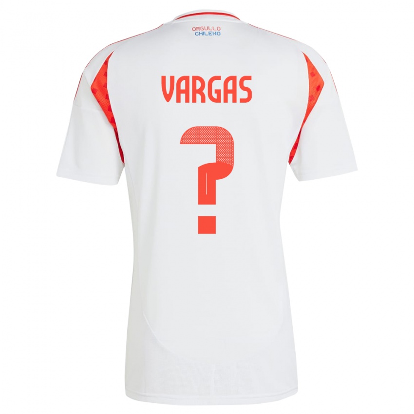 Børn Chile Vicente Vargas #0 Hvid Udebane Spillertrøjer 24-26 Trøje T-Shirt