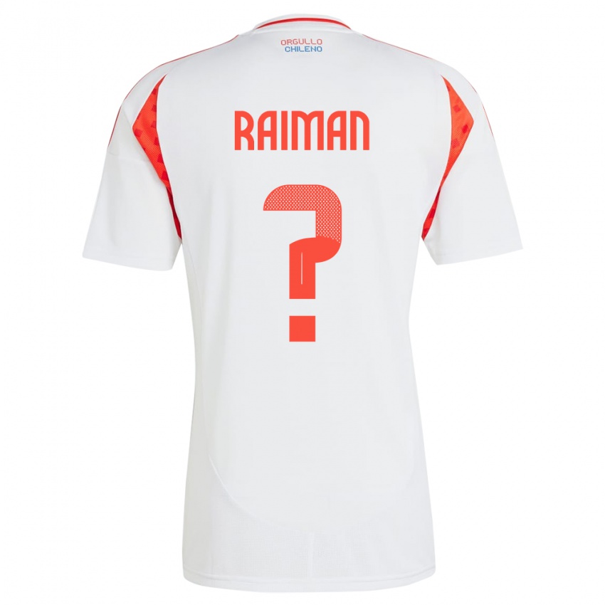 Børn Chile Nicolás Raimán #0 Hvid Udebane Spillertrøjer 24-26 Trøje T-Shirt