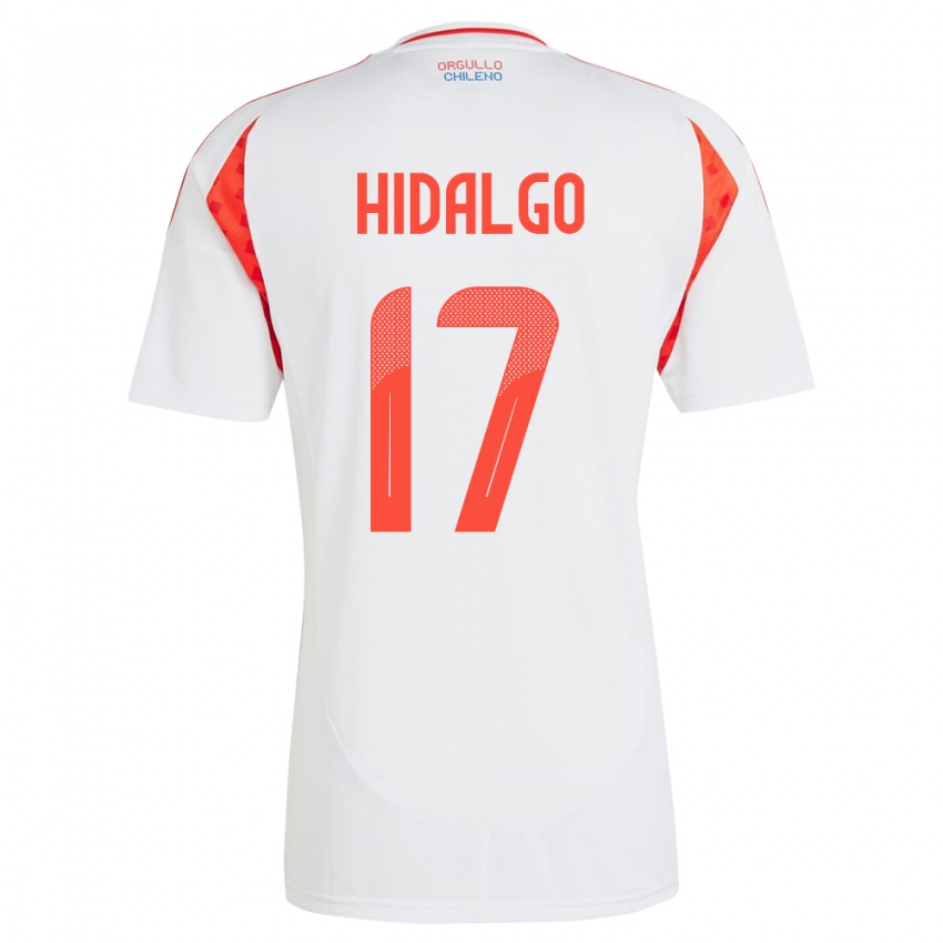 Børn Chile Fernanda Hidalgo #17 Hvid Udebane Spillertrøjer 24-26 Trøje T-Shirt