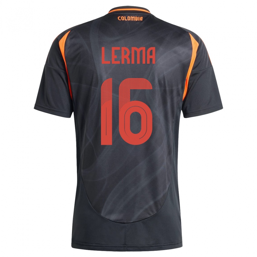 Børn Colombia Jefferson Lerma #16 Sort Udebane Spillertrøjer 24-26 Trøje T-Shirt