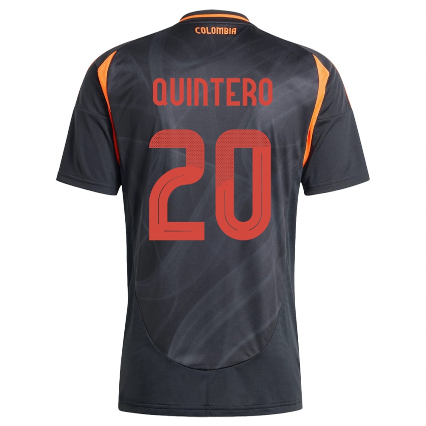 Børn Colombia Juan Fernando Quintero #20 Sort Udebane Spillertrøjer 24-26 Trøje T-Shirt