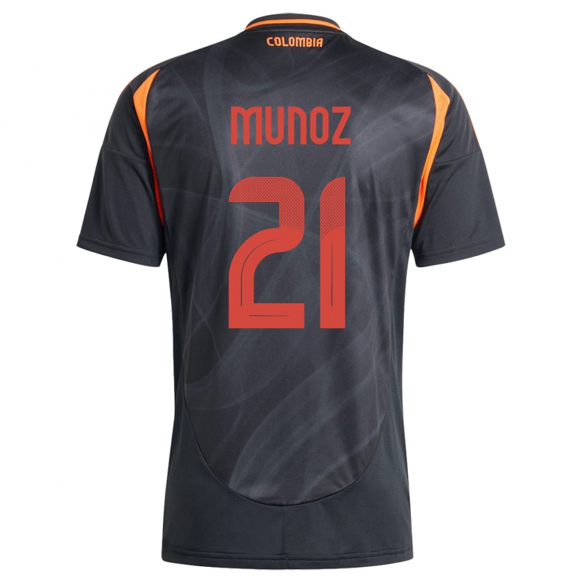 Børn Colombia Daniel Muñoz #21 Sort Udebane Spillertrøjer 24-26 Trøje T-Shirt