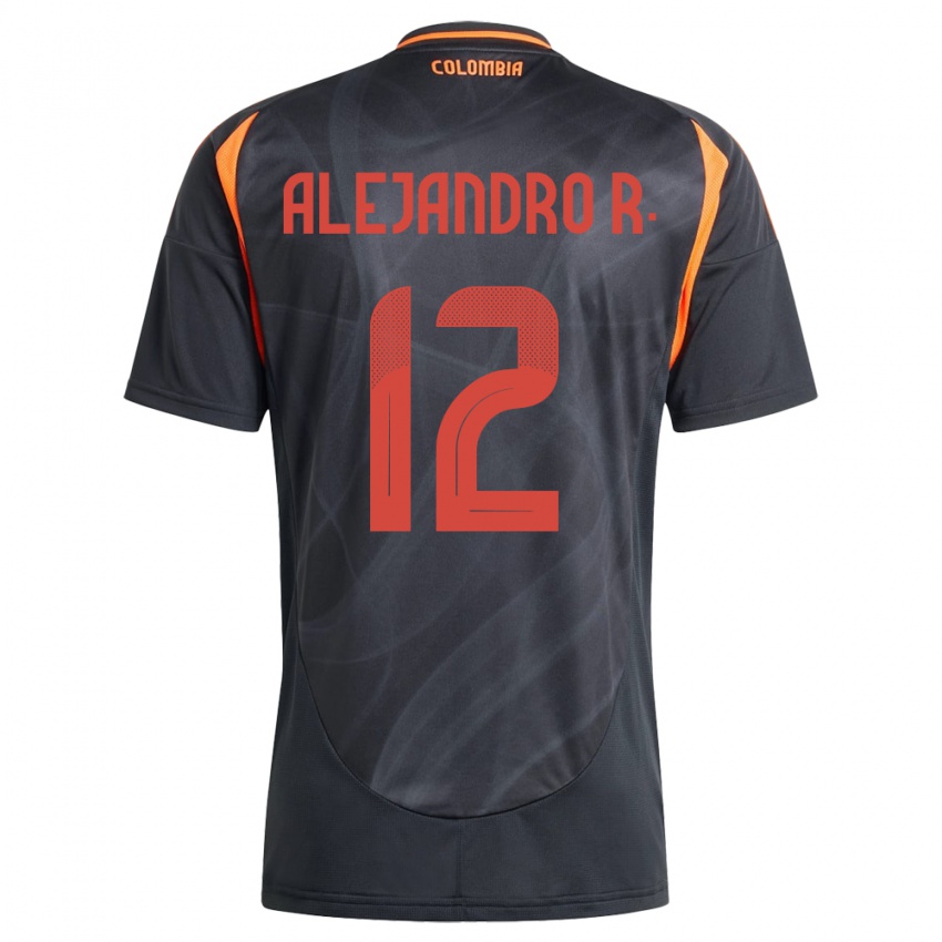 Børn Colombia Alejandro Rodríguez #12 Sort Udebane Spillertrøjer 24-26 Trøje T-Shirt