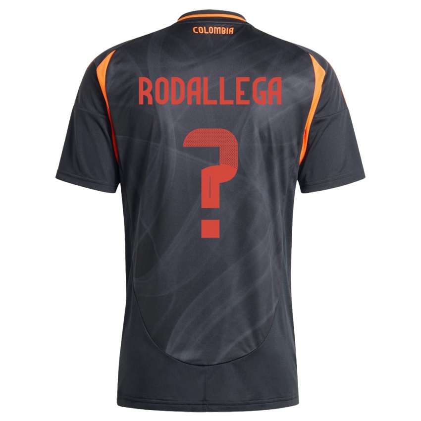 Børn Colombia Johan Rodallega #0 Sort Udebane Spillertrøjer 24-26 Trøje T-Shirt