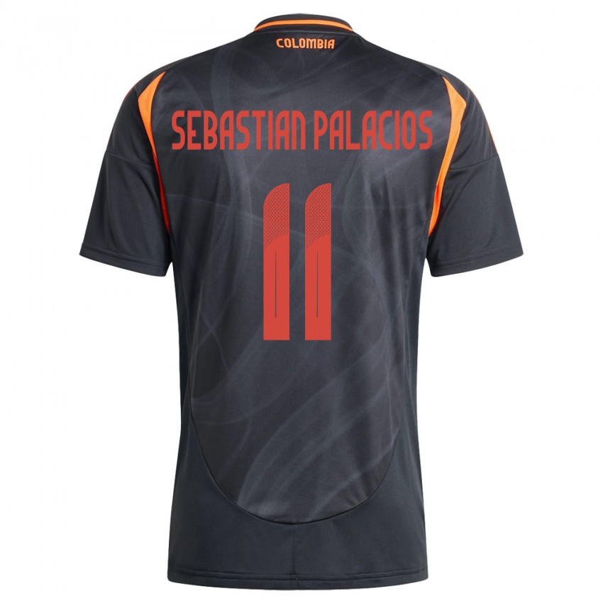 Børn Colombia Juan Sebastián Palacios #11 Sort Udebane Spillertrøjer 24-26 Trøje T-Shirt