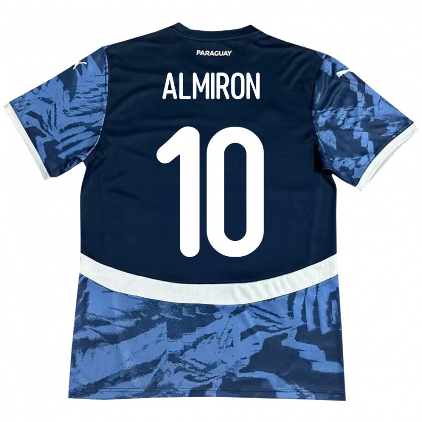 Børn Paraguay Miguel Almirón #10 Blå Udebane Spillertrøjer 24-26 Trøje T-Shirt