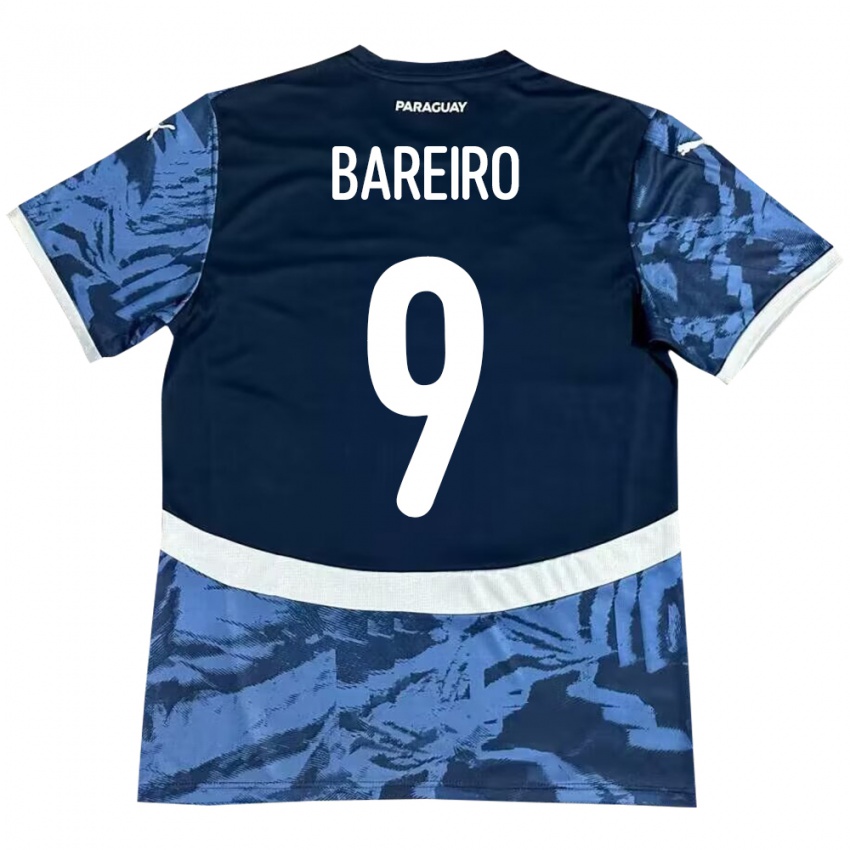 Børn Paraguay Adam Bareiro #9 Blå Udebane Spillertrøjer 24-26 Trøje T-Shirt