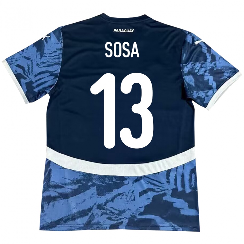 Børn Paraguay Alex Sosa #13 Blå Udebane Spillertrøjer 24-26 Trøje T-Shirt