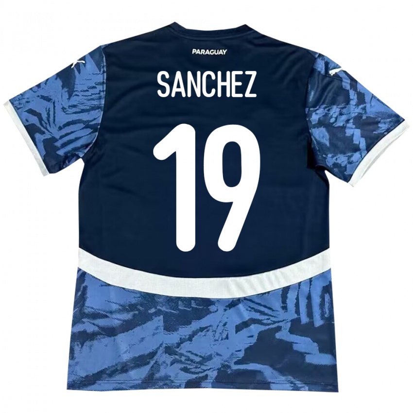 Børn Paraguay Juan Sánchez #19 Blå Udebane Spillertrøjer 24-26 Trøje T-Shirt