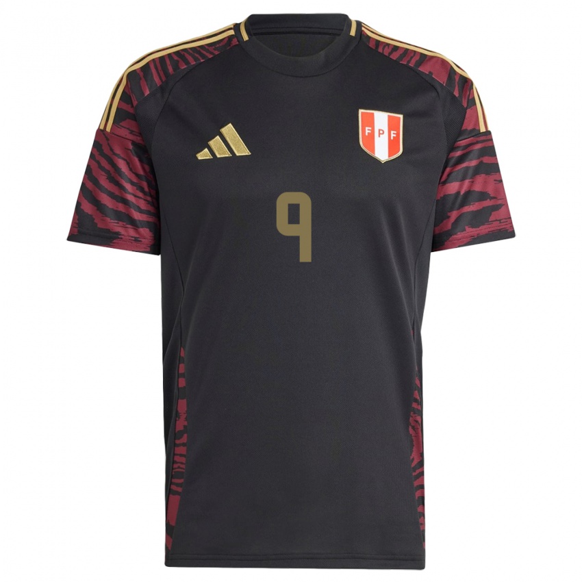 Børn Peru Paolo Guerrero #9 Sort Udebane Spillertrøjer 24-26 Trøje T-Shirt